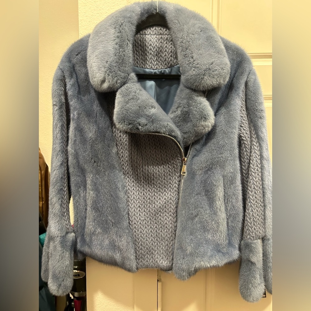 Mink fur knitted Jacket